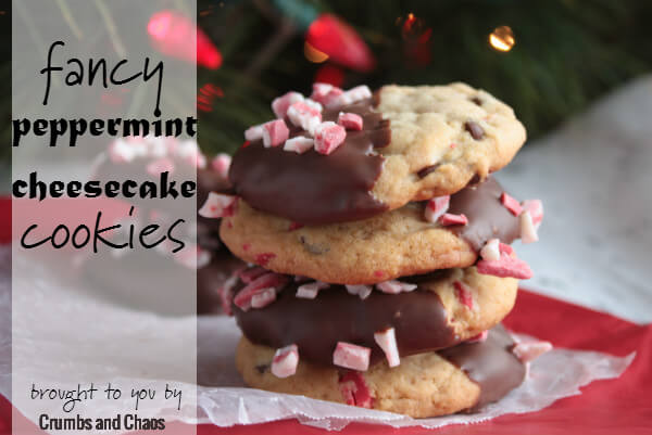 fancy peppermint cheesecake cookies