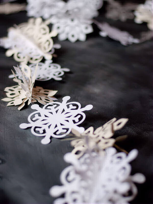 Paper Snowflake Garland 2