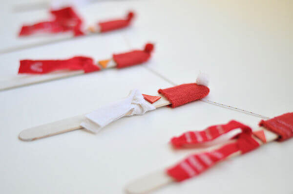 Wooden Snowmen Garland 8