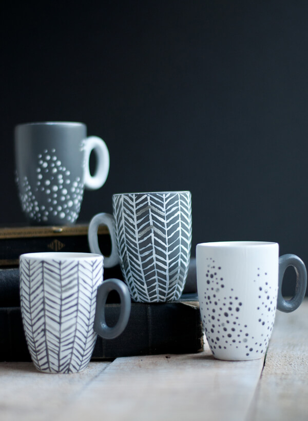 Easy DIY Painted Coffee Mugs (Dishwasher Safe Too!)