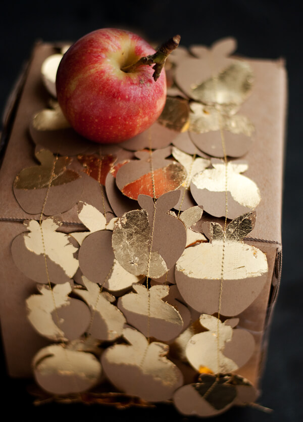 Gold Leaf Apple Garland • this heart of mine