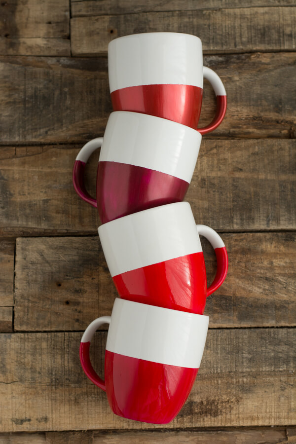 Deux-Tone Tasses croisement | ce coeur de la mine